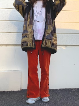 「united arrows」｜「アイテム（スウェット）」を使った、lingfwaさん（レディース・159cm）の冬コーディネート