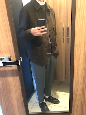 「Dr. Martens（ドクターマーチン）の［UNISEX/ユニセックス］Dr.Martens ドクターマーチン 3EYE GIBSON 1461 MONO 3ホール ギブソン シューズ（ドレスシューズ）」を使った、健康さん（メンズ・174cm）の冬コーディネート