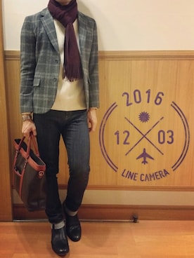 「FRANCK MULLER（フランク・ミュラー）のアイテム」を使った、AMUさん（メンズ・174cm）の冬コーディネート