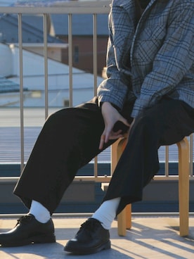 「韓国風コーデ」｜「アイテム（スラックス）」を使った、たく🐴さん（メンズ・181cm）の春コーディネート