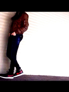 「G-（ジー）のアイテム」を使った、Jamie Huangさん（レディース・165cm）の春コーディネート