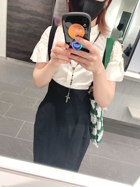 「Yohji Yamamoto（ヨウジヤマモト）のアイテム（サロペット/オーバーオール）」を使った、ねこさん（レディース・159cm）の夏コーディネート
