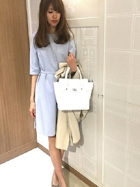 「アイテム（バッグ、ホワイト系）」を使った、sayakaさん（レディース・160cm）の春コーディネート