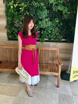「LIMITLESS LUXURY」｜「アイテム（ワンピース/ドレス）」を使った、sayakaさん（レディース・160cm）の春コーディネート