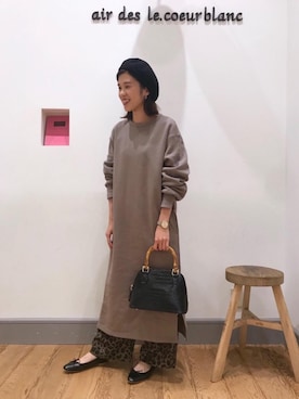 ルクールブランアトレ松戸店スタッフさん（レディース・155cm）の秋コーディネート