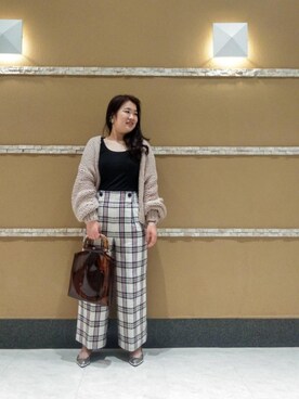 ルクールブランアトレ松戸店スタッフさん(レディース・158cm)の冬コーディネート