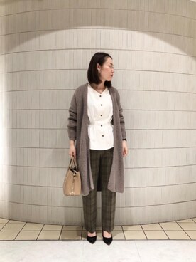 ルクールブランアトレ松戸店スタッフさん(レディース・160cm)の秋コーディネート