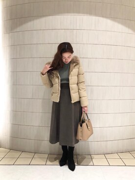 ルクールブランアトレ松戸店スタッフさん（レディース・152cm）の冬コーディネート