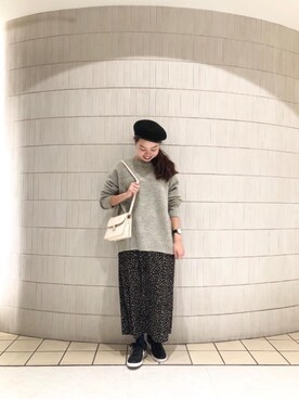 ルクールブランアトレ松戸店スタッフさん(レディース・152cm)の冬コーディネート