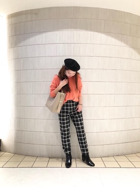 ルクールブランアトレ松戸店スタッフさん（レディース・152cm）の冬コーディネート