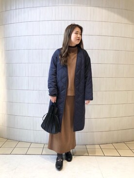 ルクールブランアトレ松戸店スタッフさん（レディース・158cm）の冬コーディネート