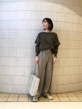 ルクールブランアトレ松戸店スタッフさん（レディース・158cm）の冬コーディネート