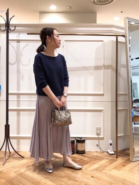 ルクールブランアトレ松戸店スタッフさん（レディース・160cm）の春コーディネート