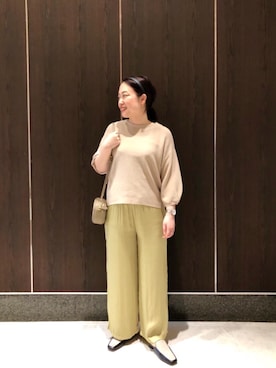 ルクールブランアトレ松戸店スタッフさん（レディース・160cm）の春コーディネート