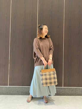 ルクールブランアトレ松戸店スタッフさん（レディース・158cm）の春コーディネート