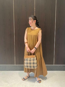 ルクールブランアトレ松戸店スタッフさん（レディース・159cm）の夏コーディネート