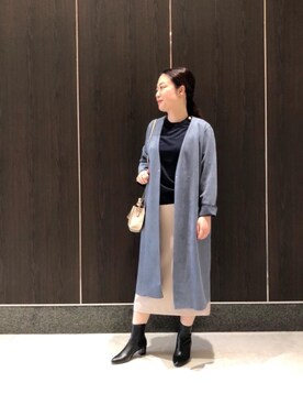 ルクールブランアトレ松戸店スタッフさん（レディース・160cm）の秋コーディネート
