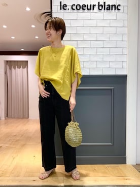 ルクールブランアトレ松戸店スタッフさん（レディース・155cm）の夏コーディネート