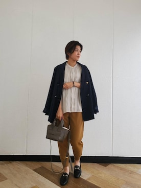 ルクールブランアトレ松戸店スタッフさん（レディース・155cm）の秋コーディネート