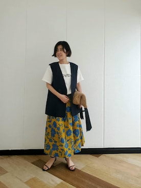 「雨」｜「アイテム（ジャケット/アウター）」を使った、ルクールブランアトレ松戸店スタッフさん（レディース・155cm）の春コーディネート