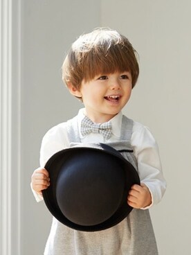 「アイテム（その他ベビー用品）」を使った、ドゥドゥさん（キッズ・80cm）の春コーディネート