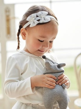 「アイテム（ヘアアクセサリー）」を使った、ドゥドゥさん（キッズ・80cm）の夏コーディネート