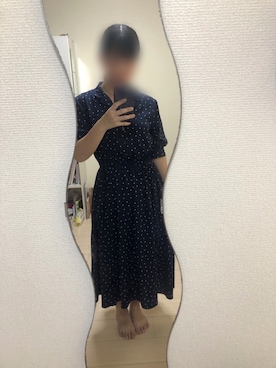 「ぽっちゃり、夏」｜「アイテム（ワンピース/ドレス）」を使った、祈(れい)さん（レディース・154cm）の夏コーディネート