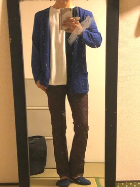 「KATHARINE HAMNETT LONDON （キャサリンハムネットロンドン）のアイテム（ジャケット/アウター）」を使った、cinnamonさん（メンズ・165cm）の夏コーディネート