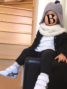 びりけんたん♀さん（キッズ・70cm）の冬コーディネート