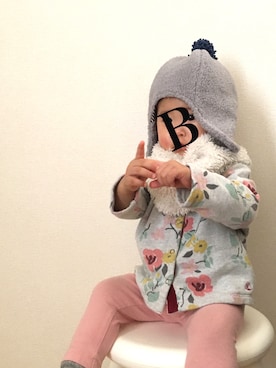 びりけんたん♀さん（キッズ・70cm）の冬コーディネート