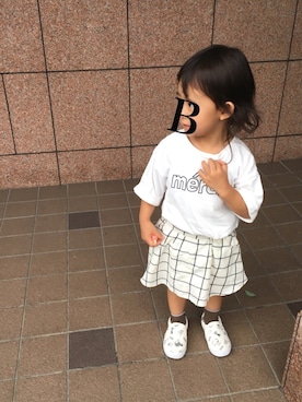 「キュロット」｜「アイテム（スリッポン）」を使った、びりけんたん♀さん（キッズ・80cm）の秋コーディネート