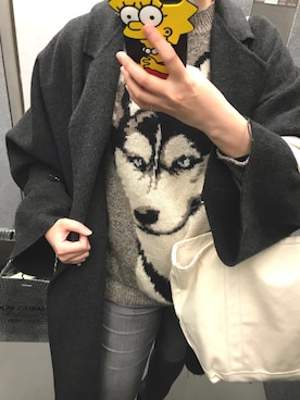 「アニマル」｜「アイテム（その他アウター）」を使った、HONEY  LEMON  PIEさん（レディース・164cm）の冬コーディネート