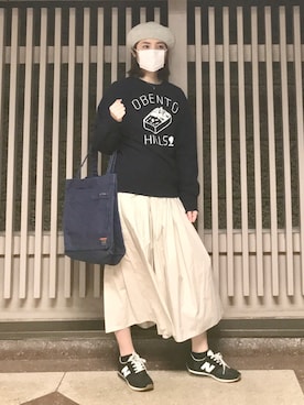 「アイテム（ハンチング/ベレー帽、シルバー系）」を使った、HONEY  LEMON  PIEさん（レディース・164cm）の春コーディネート