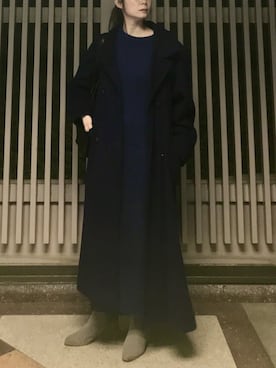 「ロングニットワンピ」｜HONEY  LEMON  PIEさん（レディース・164cm）の冬コーディネート