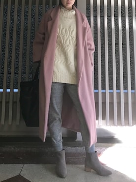 「no brand（ノーブランド）のアイテム（セットアップ）」を使った、HONEY  LEMON  PIEさん（レディース・164cm）の冬コーディネート