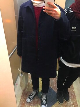 「ロールアップ」｜「アイテム（その他トップス）」を使った、たくてぃさん（メンズ・177cm）の冬コーディネート