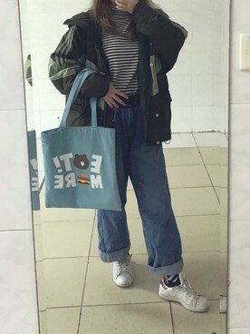 「日常」｜「アイテム（ダウンジャケット/コート）」を使った、debbie1113さん（レディース・160cm）の冬コーディネート