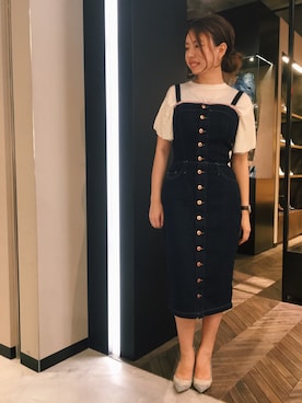 「DIESEL OSAKA」｜「アイテム（パンプス）」を使った、yuka haradaさん（レディース・155cm）の夏コーディネート