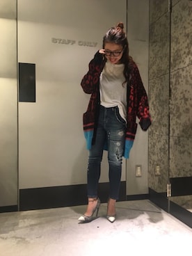 「DIESEL OSAKA」｜「アイテム（パンプス）」を使った、yuka haradaさん（レディース・155cm）の秋コーディネート