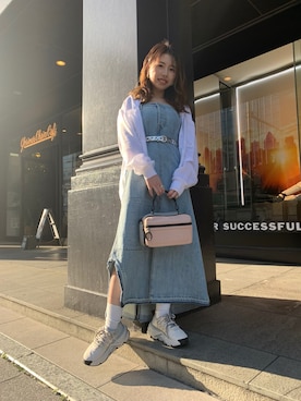 「DIESEL OSAKA」｜「アイテム（ワンピース/ドレス）」を使った、yuka haradaさん（レディース・155cm）の春コーディネート