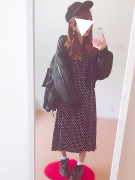 「chocomee（チョコミー）のアイテム（アクセサリー）」を使った、himari*さん（レディース・148cm）の冬コーディネート