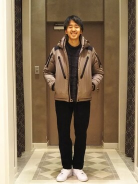 「BEAMS LIGHTS（ビームスライツ）のアイテム（ダウンジャケット/コート）」を使った、BEAMS LIGHTS Mensさん（メンズ・172cm）の冬コーディネート