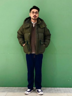 「BEAMS LIGHTS（ビームスライツ）のアイテム（ダウンジャケット/コート）」を使った、BEAMS LIGHTS Mensさん（メンズ・171cm）の冬コーディネート