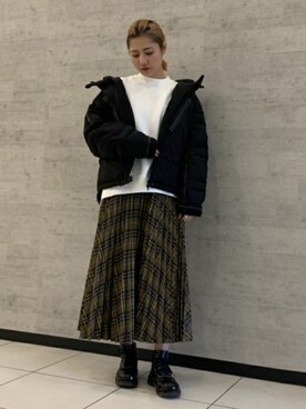 「BEAMS LIGHTS（ビームスライツ）のアイテム（ダウンジャケット/コート）」を使った、BEAMS LIGHTS Mensさん（レディース・161cm）の冬コーディネート