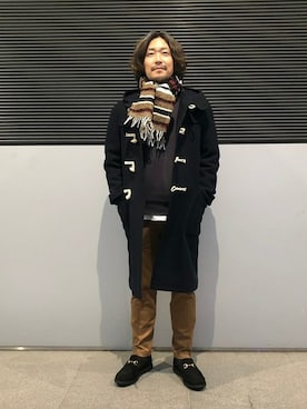 「BEAMS LIGHTS（ビームスライツ）のアイテム（ダッフルコート）」を使った、BEAMS LIGHTS Mensさん（メンズ・176cm）の冬コーディネート