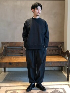 「BEAMS LIGHTS（ビームスライツ）のアイテム（その他パンツ）」を使った、BEAMS LIGHTS Mensさん（メンズ・178cm）の冬コーディネート