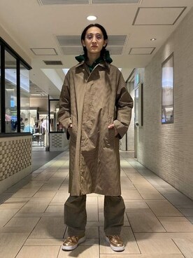 「BEAMS LIGHTS（ビームスライツ）のアイテム（ステンカラーコート）」を使った、BEAMS LIGHTS Mensさん（メンズ・170cm）の冬コーディネート