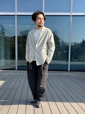 BEAMS LIGHTS / スクイーズコード テーラー コーチジャケットを使った 