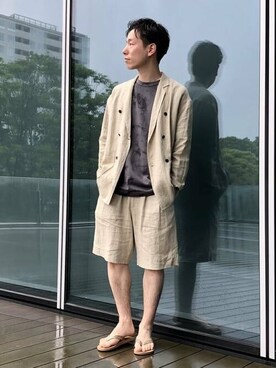 BEAMS LIGHTS Mensさん（メンズ・171cm）の夏コーディネート