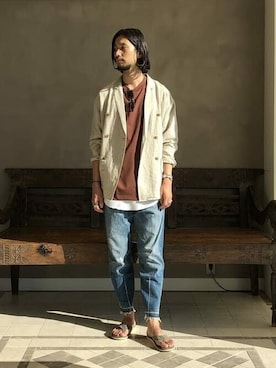 BEAMS LIGHTS Mensさん（メンズ・181cm）の夏コーディネート
